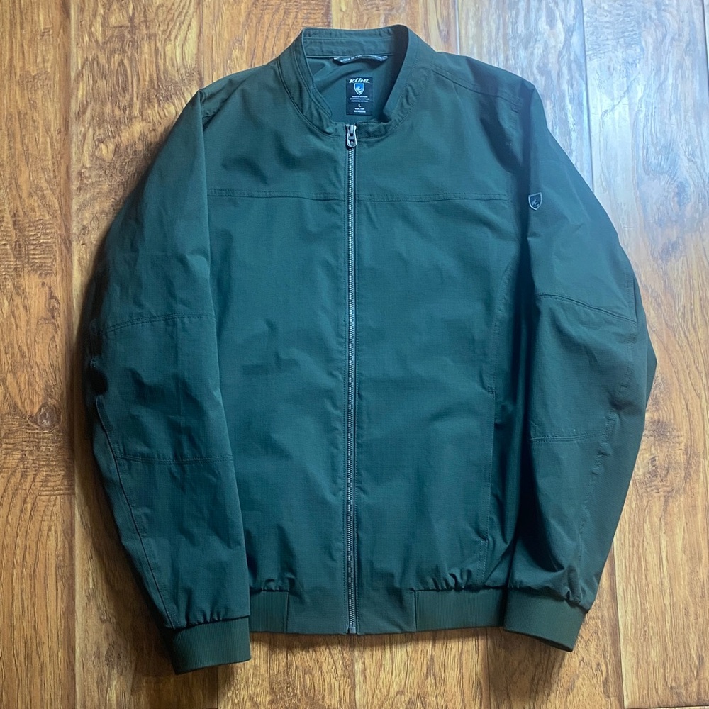Kuhl mens large green zip up jacket Length